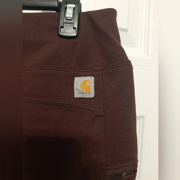 Women's carhartt burgundy force fitted utility leggings - Picture 4 of 5